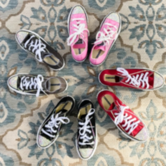 PINK SWAROVSKI CRYSTAL CONVERSE - Picture 2 of 3